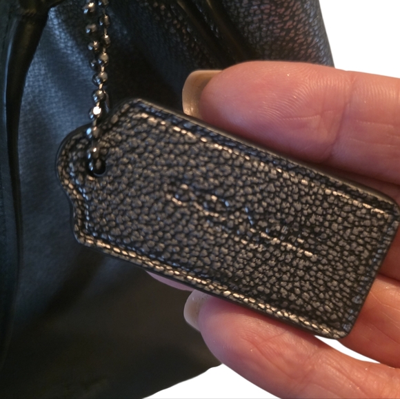 Coach Pewter Leather Handbag Crossbody Bag With Dust Bag - Picture 2 of 7